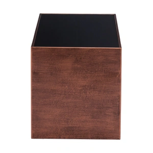 Zuo Modern Aveiro Rectangular Tinted Glass/Steel Coffee Table, Copper & Black