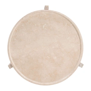 Zuo Modern Nador Round Marble/MDF Coffee Table, Natural