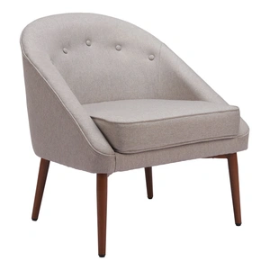Zuo Modern Carter Polyester Accent Chair, Gray