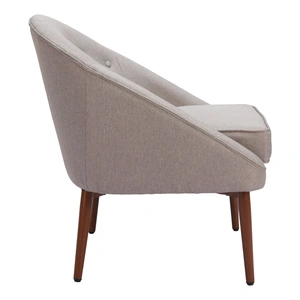 Zuo Modern Carter Polyester Accent Chair, Gray