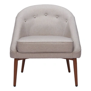 Zuo Modern Carter Polyester Accent Chair, Gray