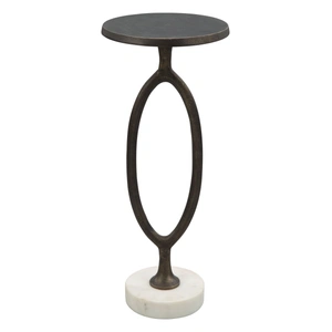 Zuo Modern Bonita Aluminum/Marble Accent Table, Bronze