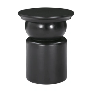Zuo Modern Colombo Round Wood Side Table, Black