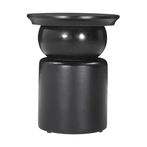 Zuo Modern Colombo Round Wood Side Table, Black