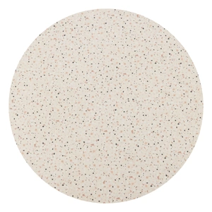 Zuo Modern Jorf Round Faux Terrazzo/Steel Dining Table, Beige & Bronze