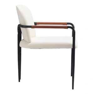Zuo Modern Sibu Polyester/Steel Dining Chair, Cream