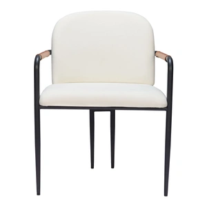 Zuo Modern Sibu Polyester/Steel Dining Chair, Cream