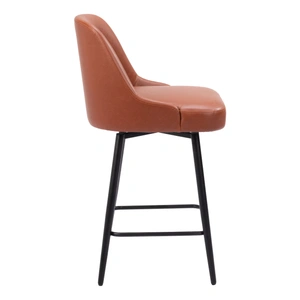 Zuo Modern Keppel Faux Leather/Steel Swivel Counter Stool