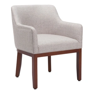 Zuo Modern Berbera Polyester/Wood Dining Chair, Gray