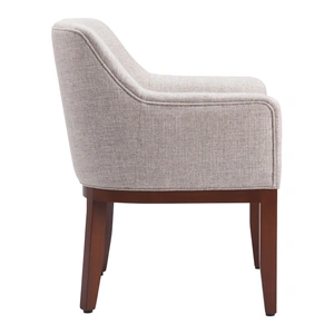 Zuo Modern Berbera Polyester/Wood Dining Chair, Gray
