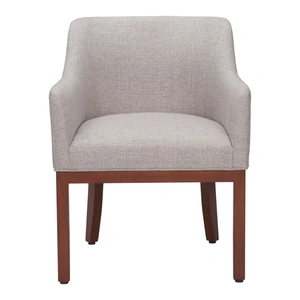 Zuo Modern Berbera Polyester/Wood Dining Chair, Gray