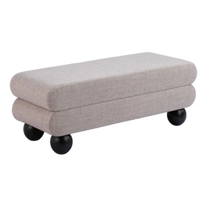 Zuo Modern Davao Polyester/Wood Bench, Gray