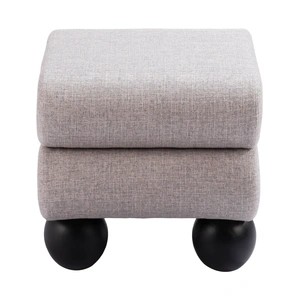 Zuo Modern Davao Rectangular Polyester Ottoman, Gray