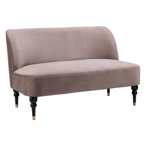 Zuo Modern Bintulu Velvet Loveseat, Taupe