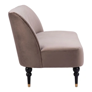 Zuo Modern Bintulu Velvet Loveseat, Taupe