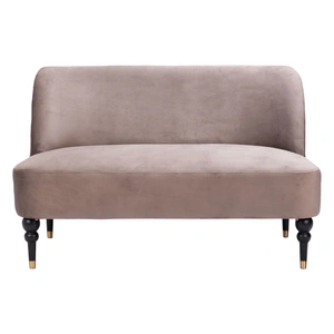 Zuo Modern Bintulu Velvet Loveseat, Taupe