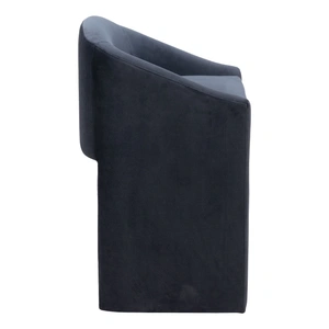 Zuo Modern Emas Faux Leather/Steel Counter Stool, Midnight Gray