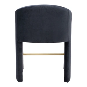 Zuo Modern Emas Faux Leather/Steel Counter Stool, Midnight Gray