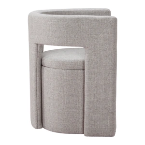 Zuo Modern Papua Polyester/Steel Dining Chair, Gray