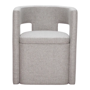Zuo Modern Papua Polyester/Steel Dining Chair, Gray