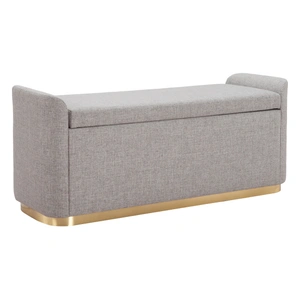 Zuo Modern Dobo Polyester/Steel Storage Bench, Gray
