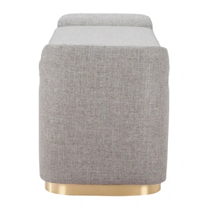 Zuo Modern Dobo Polyester/Steel Storage Bench, Gray