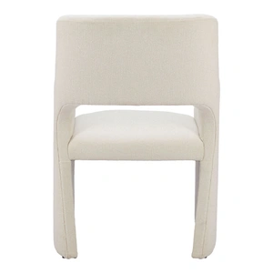 Zuo Modern Minet Polyester/Wood Dining Chair, Linen White