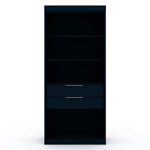 Manhattan Comfort Mulberry Open 1 Sectional Armoire Wardrobe Closet w/2 Drawers 