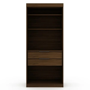 Manhattan Comfort Mulberry Open 1 Sectional Armoire Wardrobe Closet w/2 Drawers 