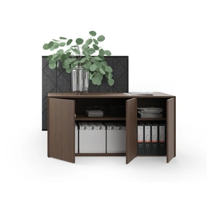 NARBUTAS Narbutas Reception Unit w/PET Felt Front & Side Storage Cabinet (without desk)