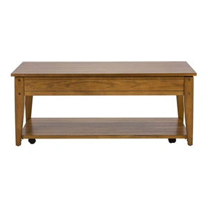 Liberty Furniture Lake House Lift-Top Coffee Table with Casters | Wood Storage