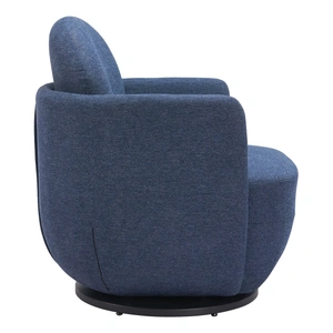 Zuo Modern Bant Polyester Swivel Chair in Blue