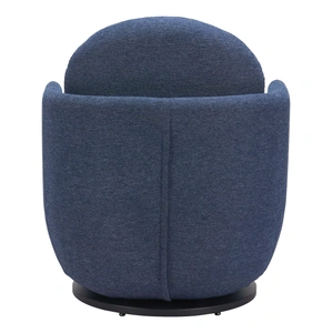 Zuo Modern Bant Polyester Swivel Chair in Blue