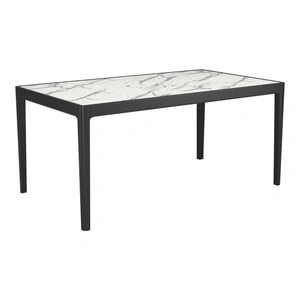 Zuo Modern Tokai Rectangular Faux Marble/Wood Dining Table, White