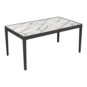 Zuo Modern Tokai Rectangular Faux Marble/Wood Dining Table, White