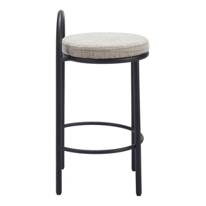 Zuo Modern Sisal Chenille/Steel Counter Stool, Beige Tweed (Set of 2)