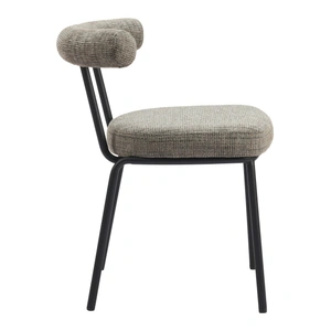 Zuo Modern Kede Chenille/Steel Dining Chair, Green Tweed (Set of 2)