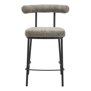 Zuo Modern Kede Chenille/Steel Counter Stool, Green Tweed