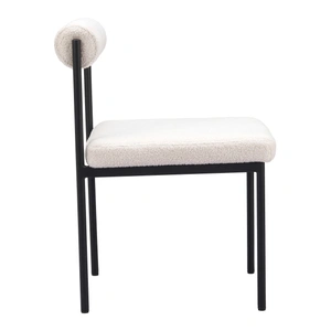 Zuo Modern Livorno Polyester/Steel Dining Chair, Ivory