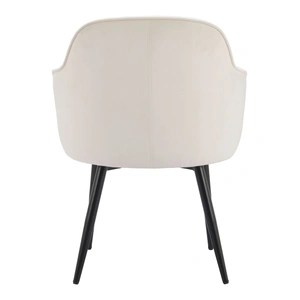 Zuo Modern Jolie Velvet/Steel Dining Chair, Ivory (Set of 2)