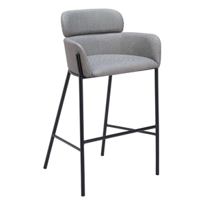Zuo Modern Bremor Fabric/Steel Barstool