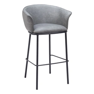 Zuo Modern Garston Faux Leather/Steel Barstool