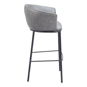 Zuo Modern Garston Faux Leather/Steel Barstool