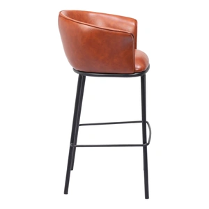 Zuo Modern Garston Faux Leather/Steel Barstool