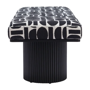 Zuo Modern Botoia Polyester/Wood Bench, Black & White