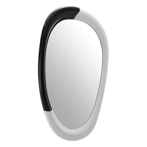 Zuo Modern Muna Oval Steel Mirror, White & Black
