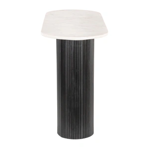 Zuo Modern Izola Marble/Wood Console Table, White & Black