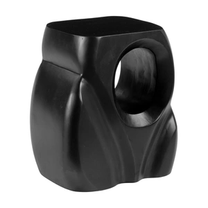 Zuo Modern Trung Rectangular Wood Side Table, Black