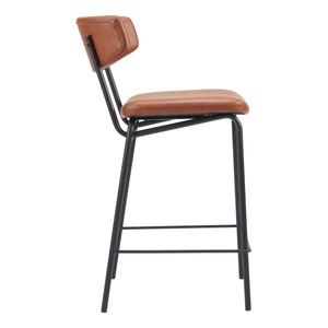 Zuo Modern Charon Faux Leather/Steel Counter Stool (Set of 2)