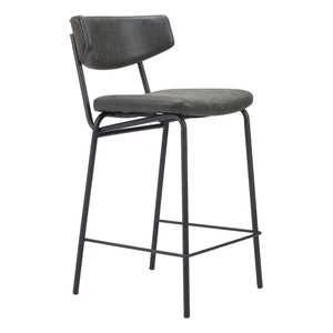Zuo Modern Charon Faux Leather/Steel Counter Stool (Set of 2)